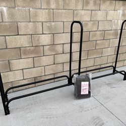 NEW 8FT Firewood Rack Outdoor w/Cover, Heavy Duty Steel Log Rack Wood Holder **FIRM PRICE**