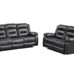 NEW Marcus 2 Piece Reclining Sofa & Loveseat Set $899
