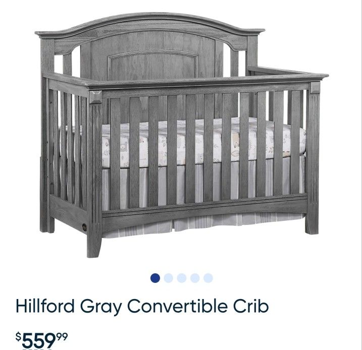 Hillford Grey Convertible Crib