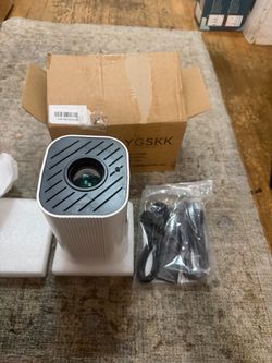 Mini Projector with Wifi and Bluetooth, Built-in Apps,Movie Projector Electric Focus Portable Projector, 1080P Video Projector for Bedroom, Supports S