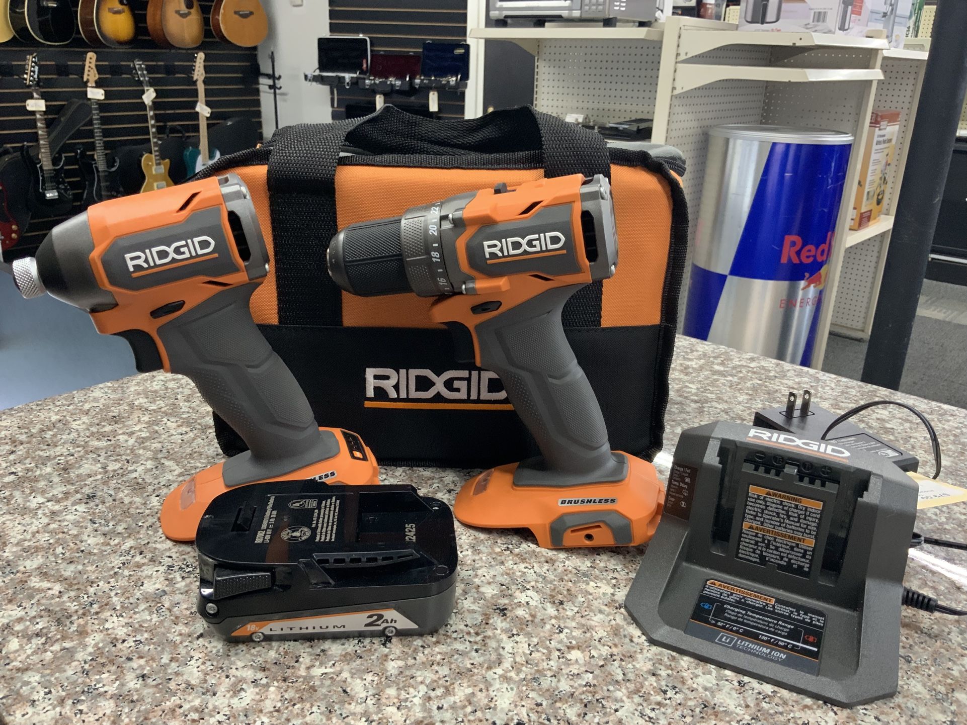 Ridgid 18v Drill/driver, Impact Kit With Battery And Charger