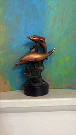 Dolphin Trophy Statue Figurine