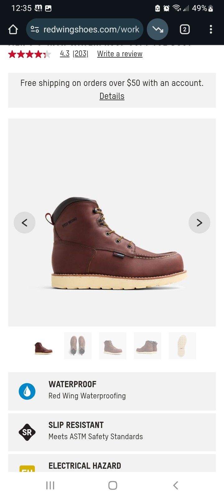 New Red Wing Work Boots