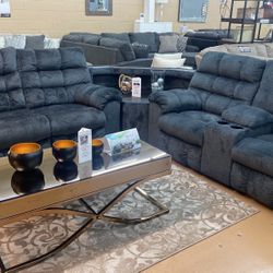 SOFA AND LOVESEAT WITH RECLINERS 