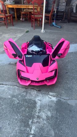 Kids pink rc lambo car with parental control