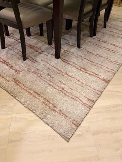 Matching Abstract Area Rugs Cream  and rust colors