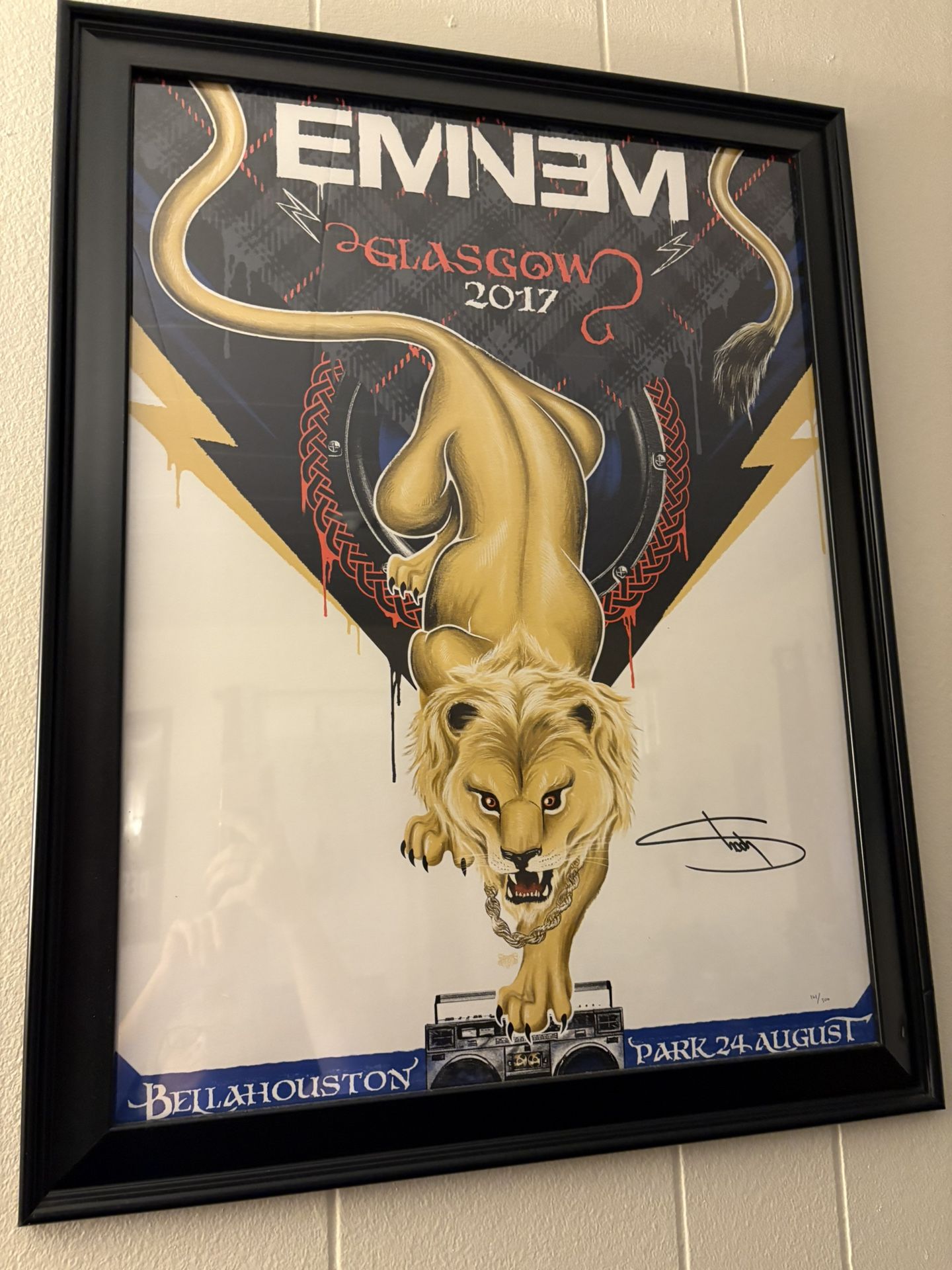 Eminem Autographed Limited-edition lithograph poster