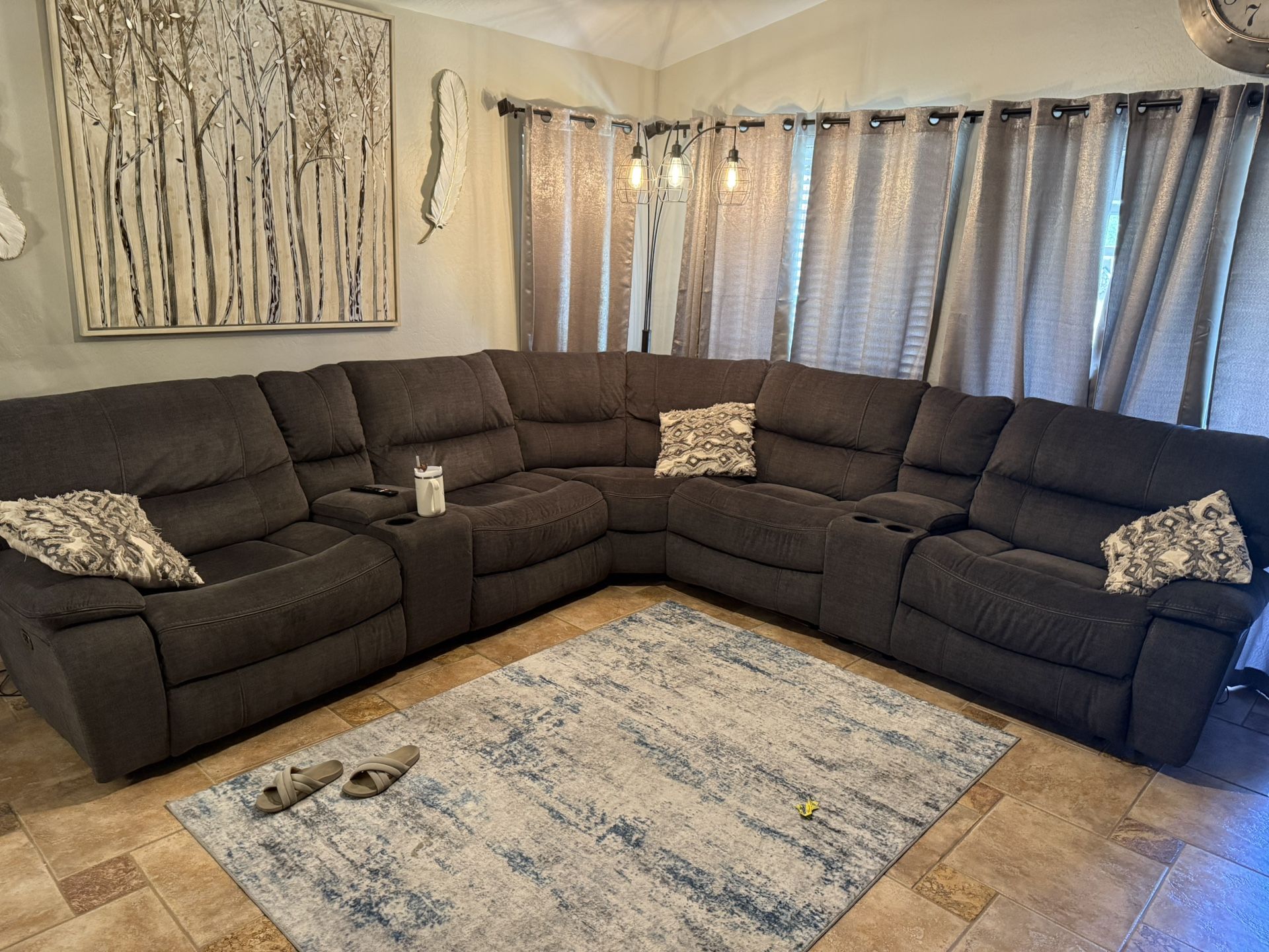 Gray Power Recliner 115x110