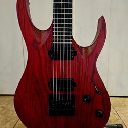 Solar A1.6 ROP Blood Red Open Pore Guitar