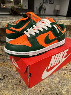 Nike Dunk Low - Miami Hurricanes (9.5M - Brand New Never Worn)