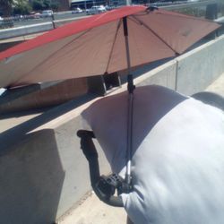 A Umbrella With A Clamp 