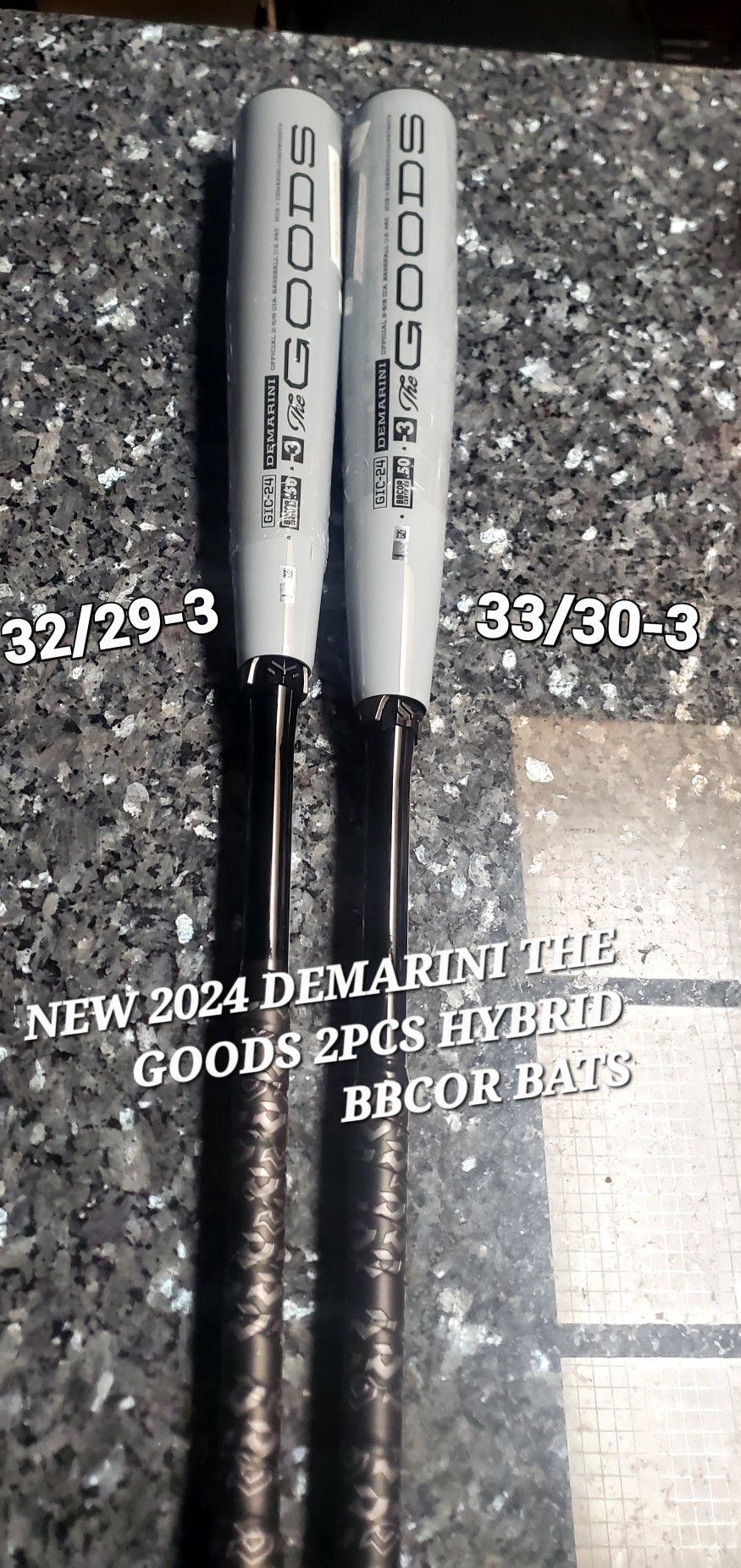 HOT NEW 2024 2PCS HYBRID DEMARINI THE GOODS BBCOR BATS 32&33 -3