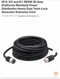 50 Ft Heavy Duty Generator Extension Cord