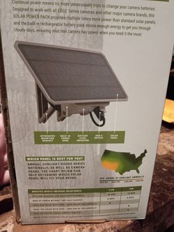 Solar panel for trail cam