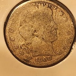 1908 Barber Quater Dollar 