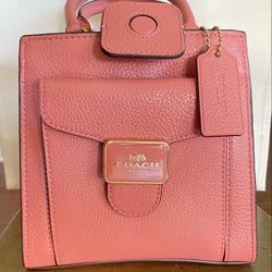 Coach Mini Pepper Crossbody pink small crossbody handbag