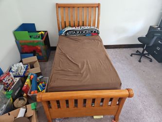Twin bed with mattress