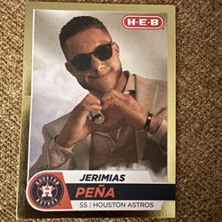 Jeremy Peña HEB Houston Astros Baseball Trading Card Jersey