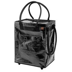Black 24x18x14 in. Polypropylene 90L Rolling Hauler Bag Laundry Hamper