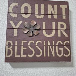 Count your blessings wall decor 7.75x7.75"