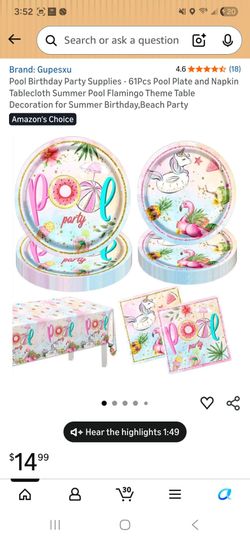Pool party theme set