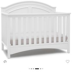 Delta Children Waverly 6-in-1 Convertible Baby Crib, Bianca White