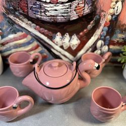 Flamingo Tea Pot Set 