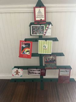 Christmas tree card holder