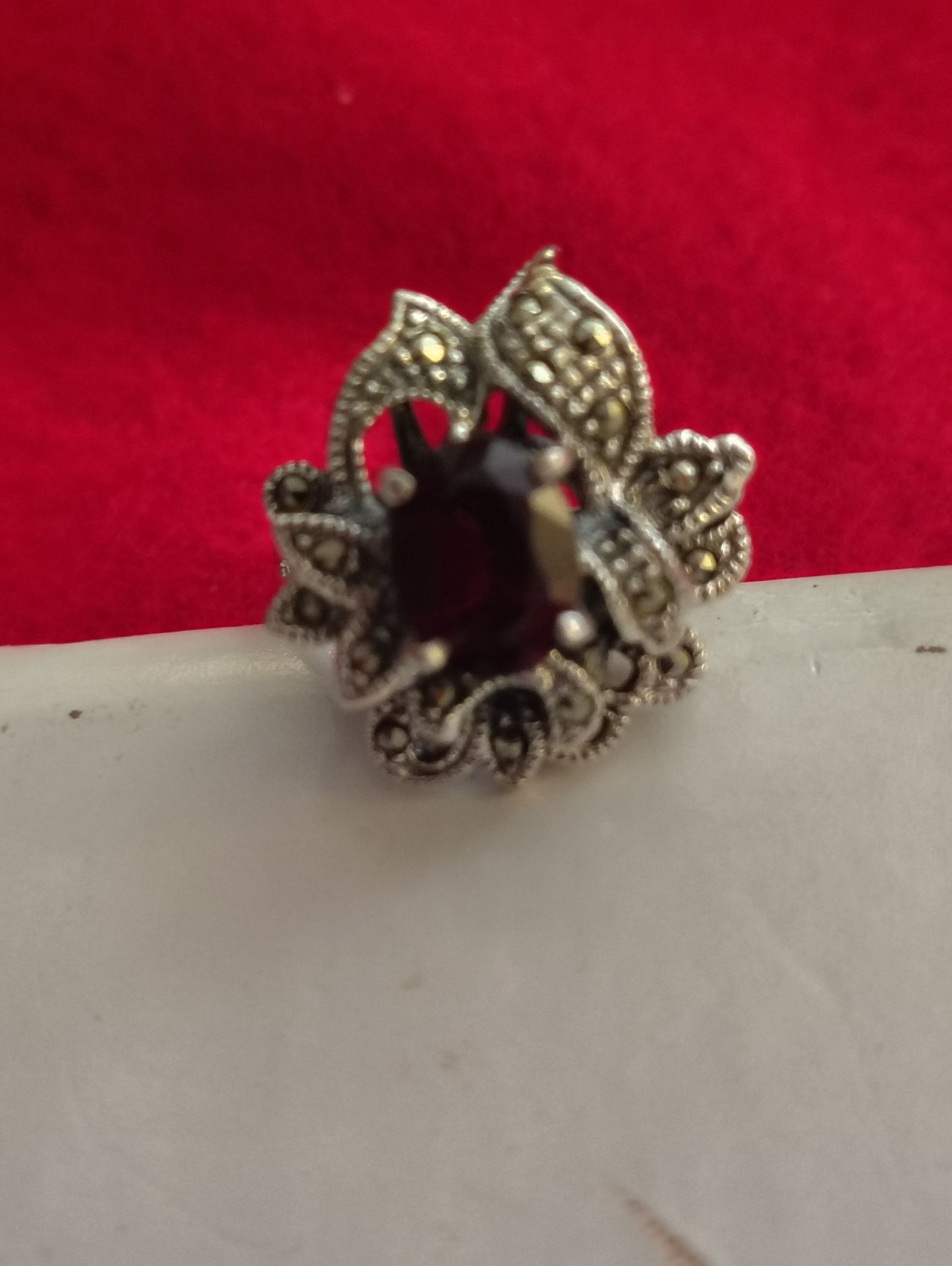 Anillo d plata con Ruby 925 silver