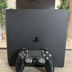 PlayStation 4 Slim Black 500GB Console with Black PS4 Controller