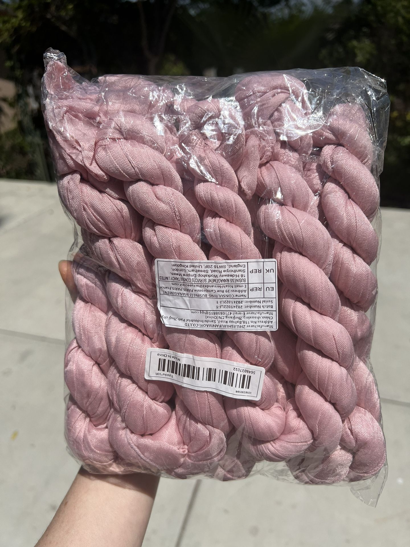 5 Pink Cheesecloth Table Runners 10ft Each, For Wedding, Baby Shower, bridal Shower Decorations
