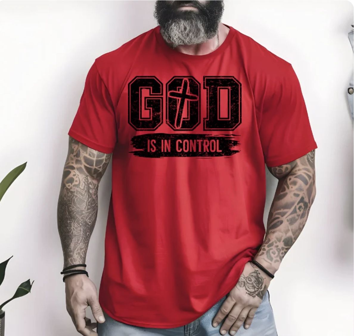 GOD Is In Control Hardcore Statement Tee