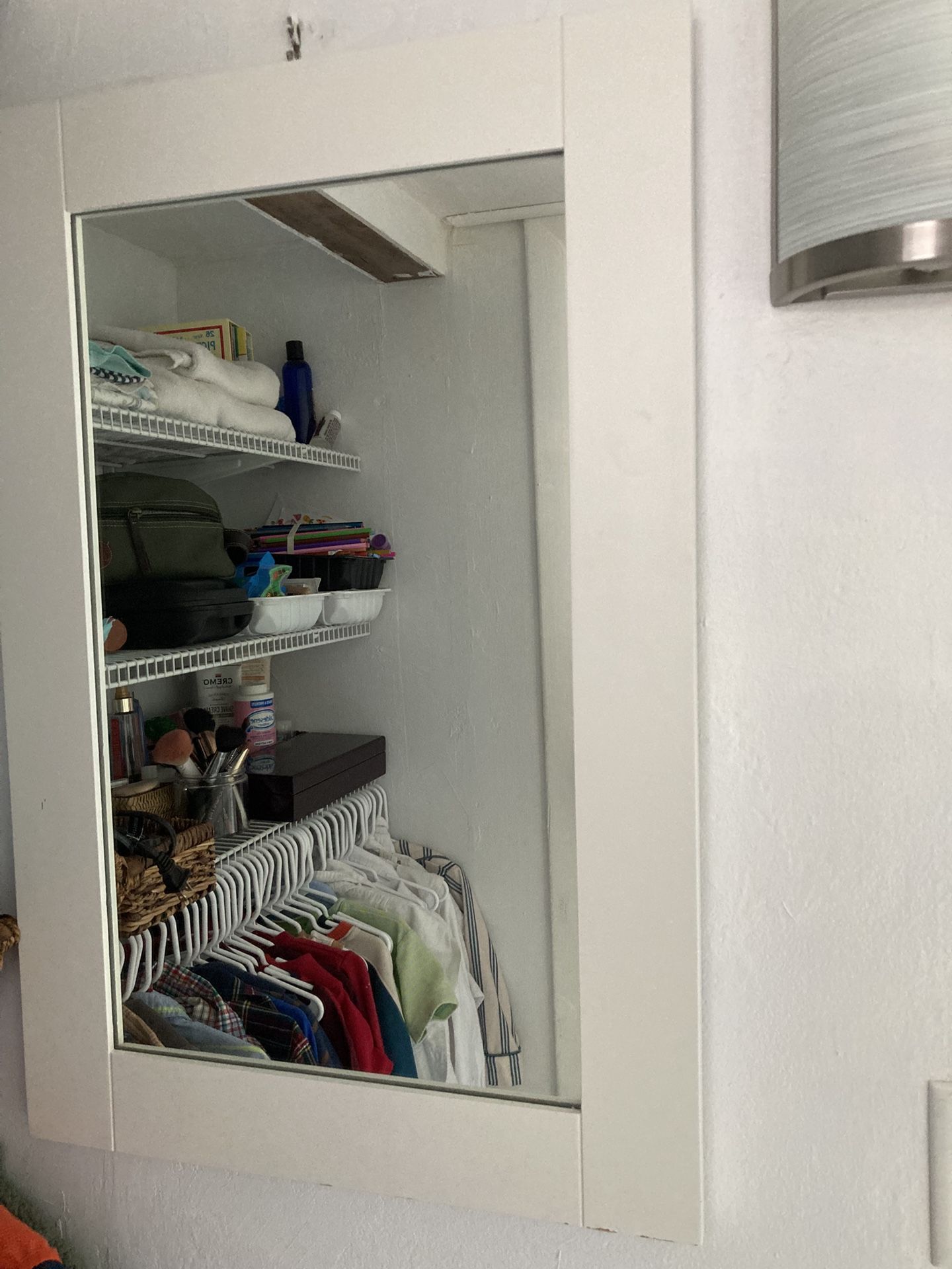 White Rectangle Mirror