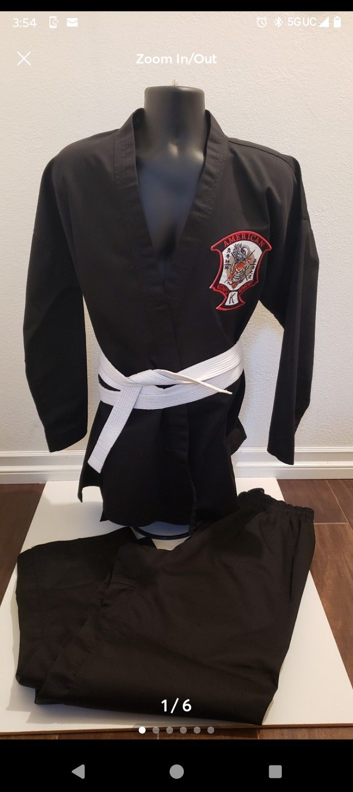 Halloween Men's Kenpo Karate Costume Size L-XL