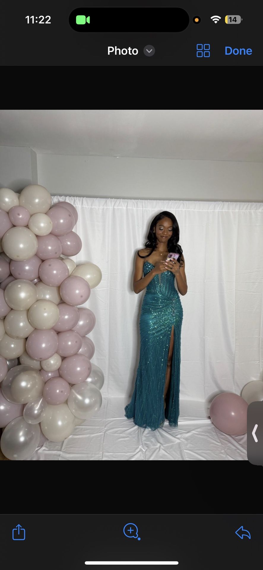 Green Sequence Prom Dress