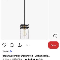 Light Textured Black Single Pendant