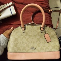 Pink & Brown Coach Bag 