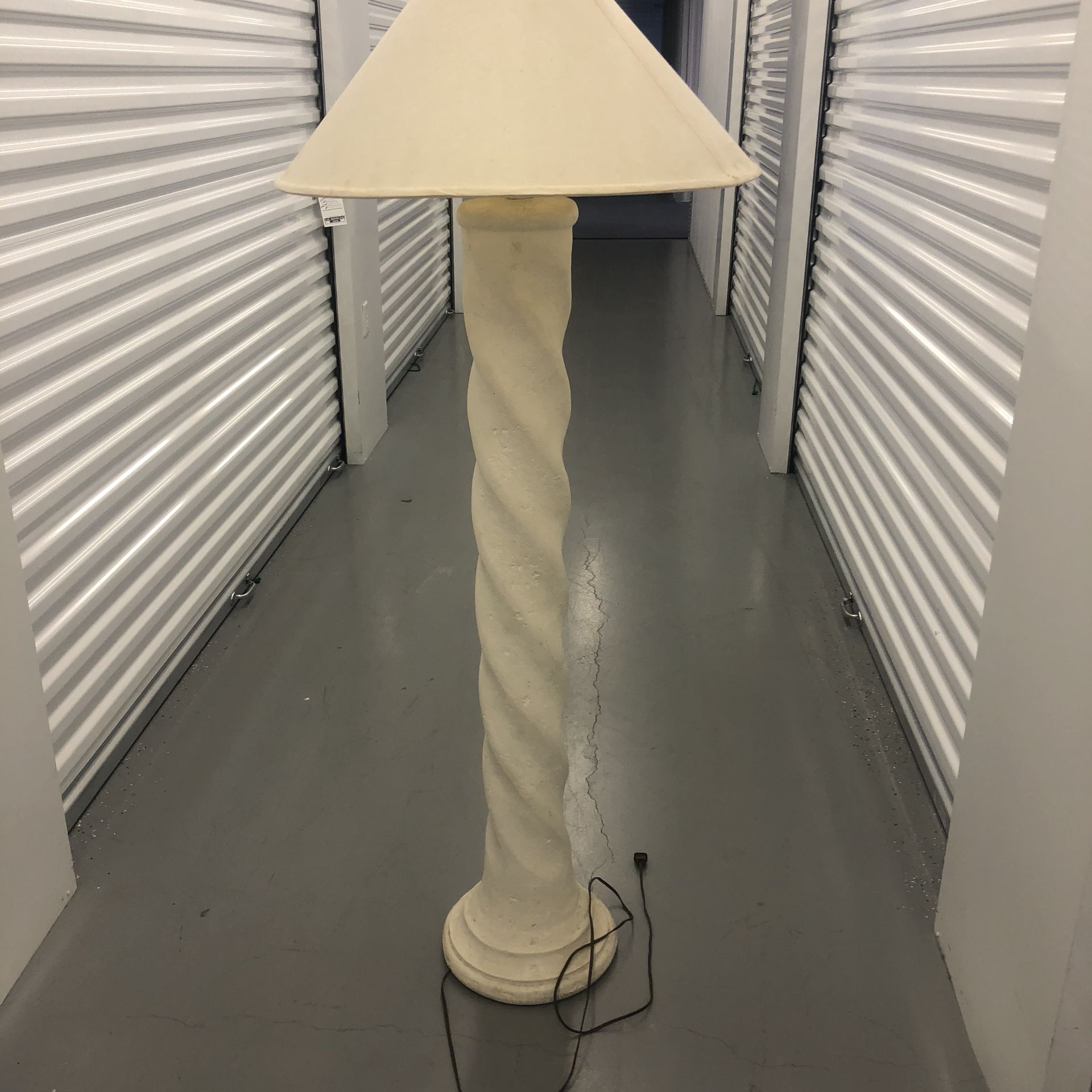 5’ antique off white lamp