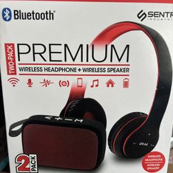 2 Pack Wireless Headphones And Wireless Speaker