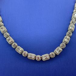 925 Sterling Silver CZ 18” Necklace 47.50g 6mm 205364