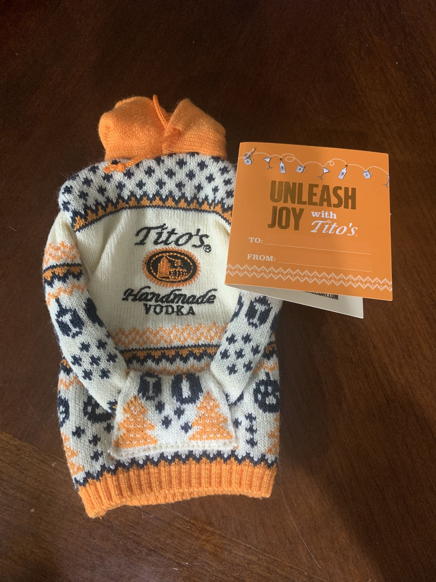 Tito’s Vodka Bottle Sweater