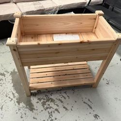 New Raised Garden Bed with Legs, Elevated Wooden Planter Box with Shelf,Large Garden Planter