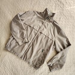 Weatherproof Brand Men's Size Medium Zip Windbreaker Jacket Gray Stone Pockets