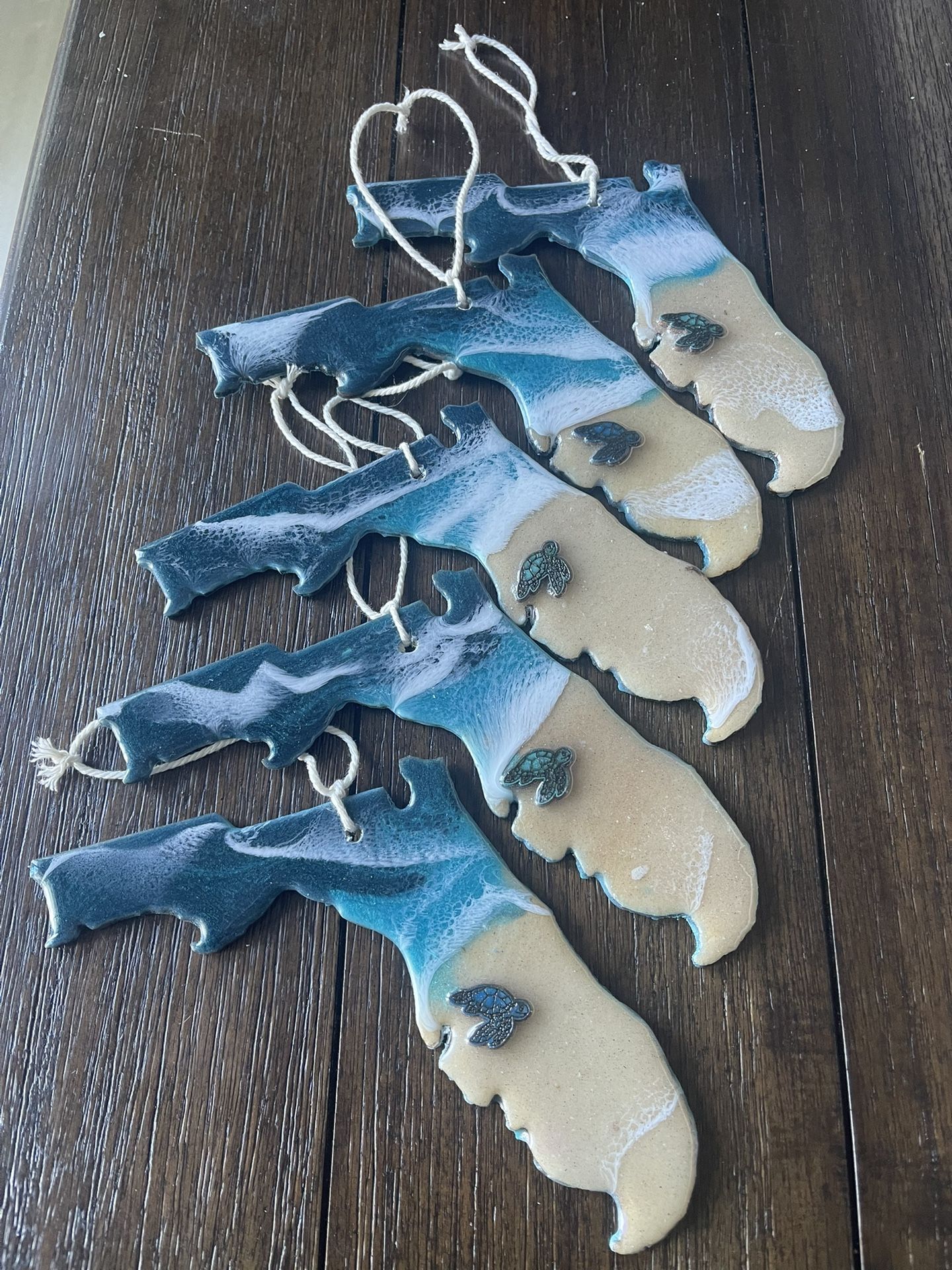 Resin Florida Shape Ornaments 5 Inches