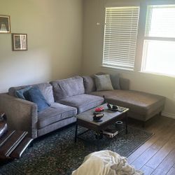 L shape cloth couch 
