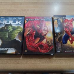 Marvel Movies  -the Hulk And Spider Man 2 &3