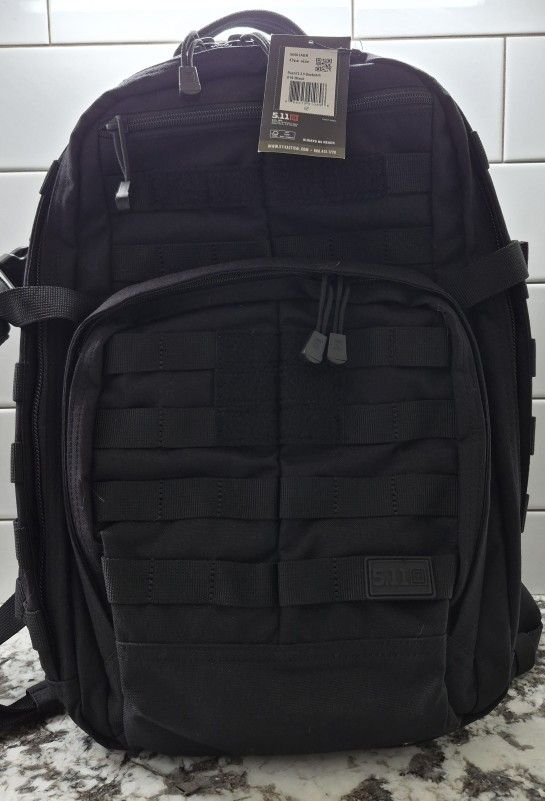 5.11 Tactical Rush 12 2.0 Military Survival Backpack, Black 