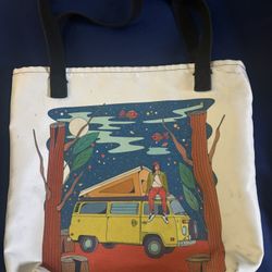 Girl On Van Tote Bag