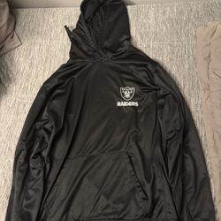 Black Raiders Hoodie Size Large