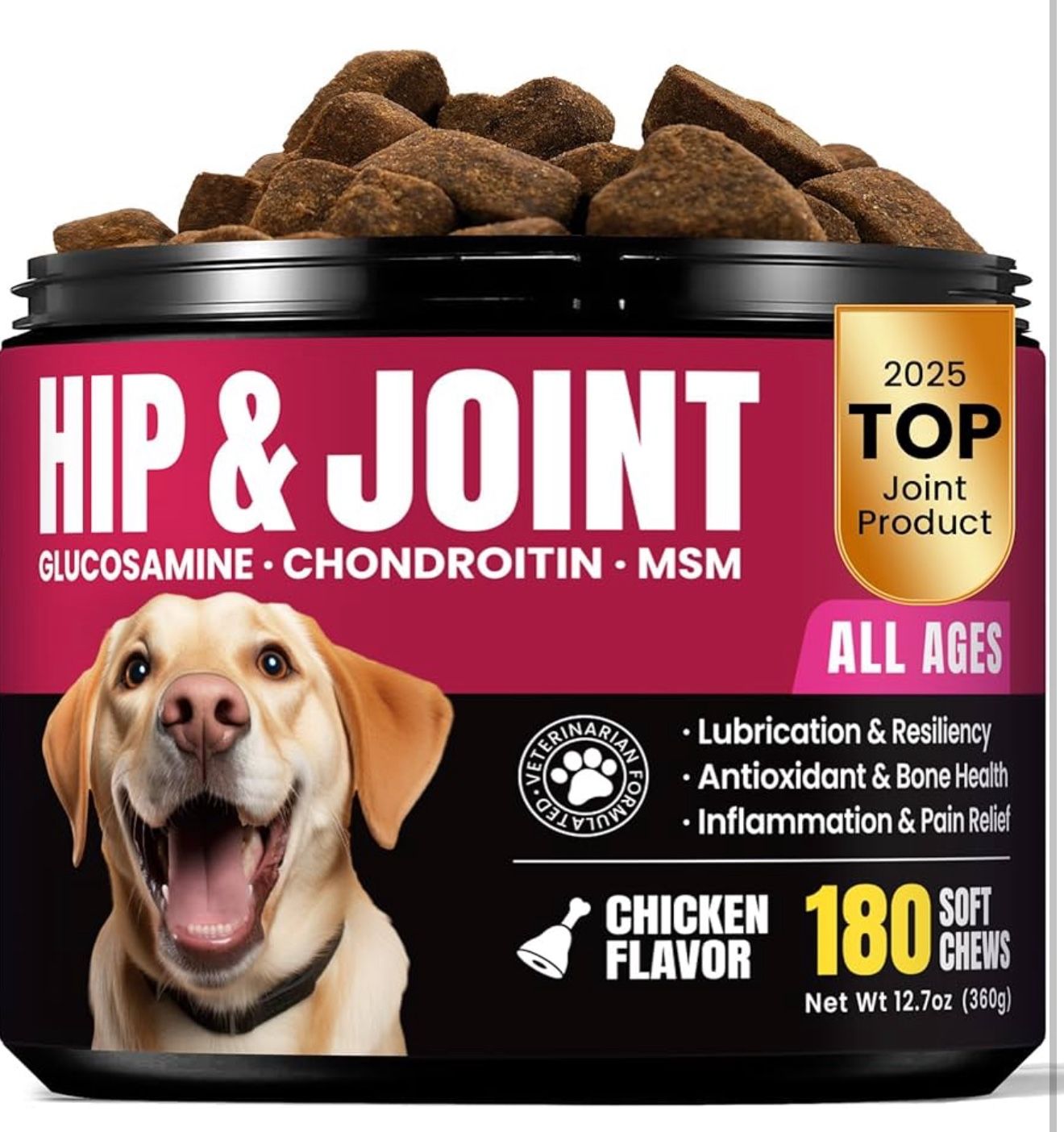 New Glucosamine for Dogs Hip and Joint Supplement Chews